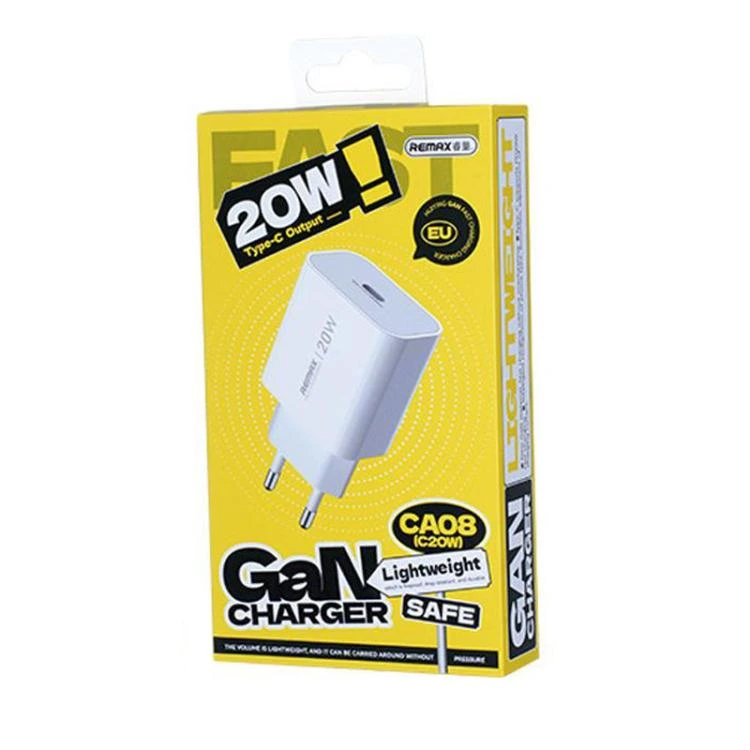 Мережевий зарядний пристрій REMAX Huiying GaN Fast Charging Charger  CA08(C20W) EU-white