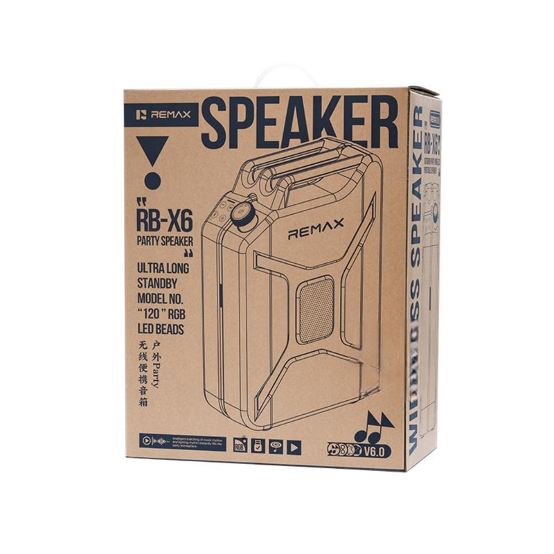 Портативна колонка REMAX RB-X6 Outdoor Party Wireless Portable Speaker,120W, Green