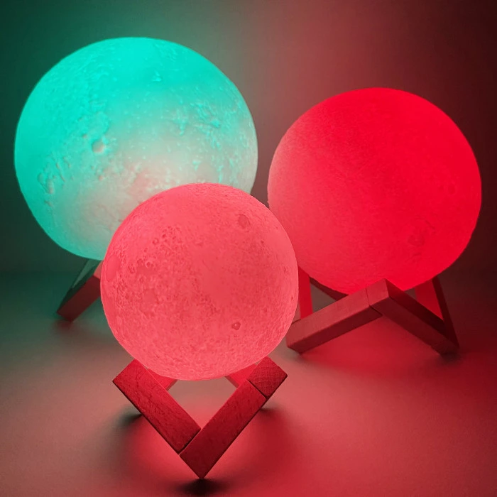 Світильник настільний Місяць 3D RGB 12 см + пульт