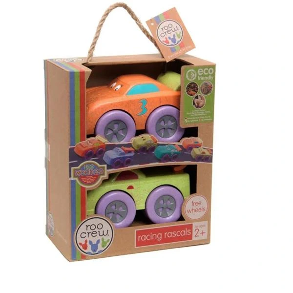 Набір машинок Roo Crew Гоночний пустун помаранчевий та зелений (58021-2)