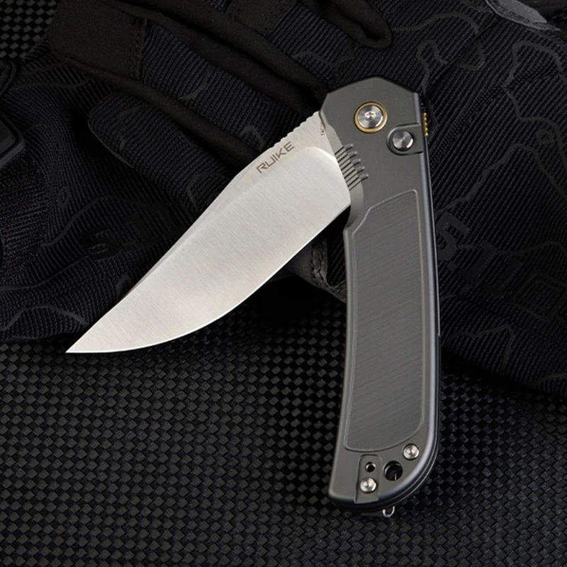 Ніж складаний туристичний Ruike P192-AK, (9.1 см) 14C28N / алюмінієвий сплав 6063, сірий — фото 9
