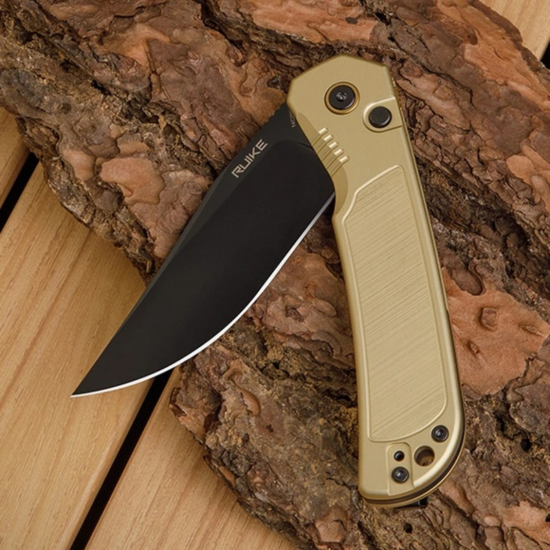 Ніж складаний туристичний Ruike P192-AY, (9.1 см) 14C28N / алюмінієвий сплав 6063, бронзовий — фото 9