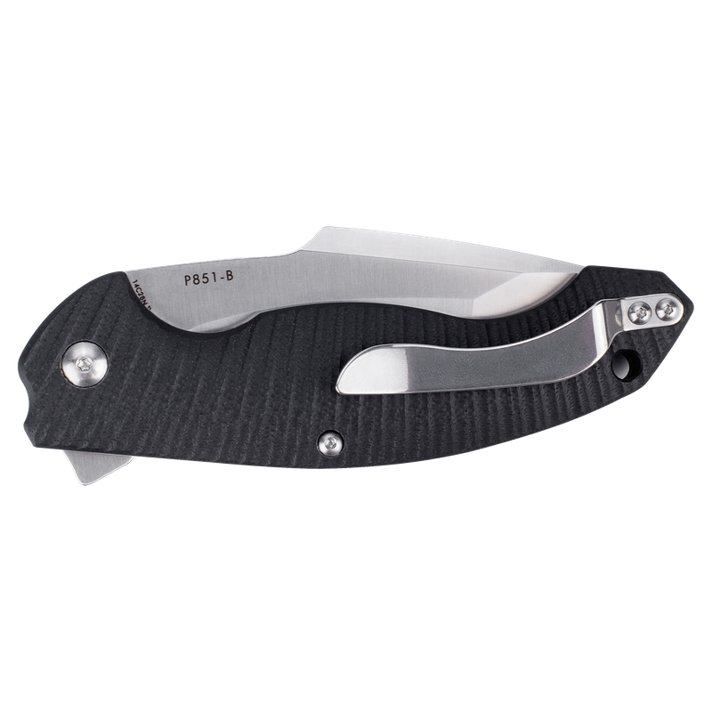 Ніж складаний туристичний Ruike P851-B, (8.9 см) 14C28N / G10 чорний