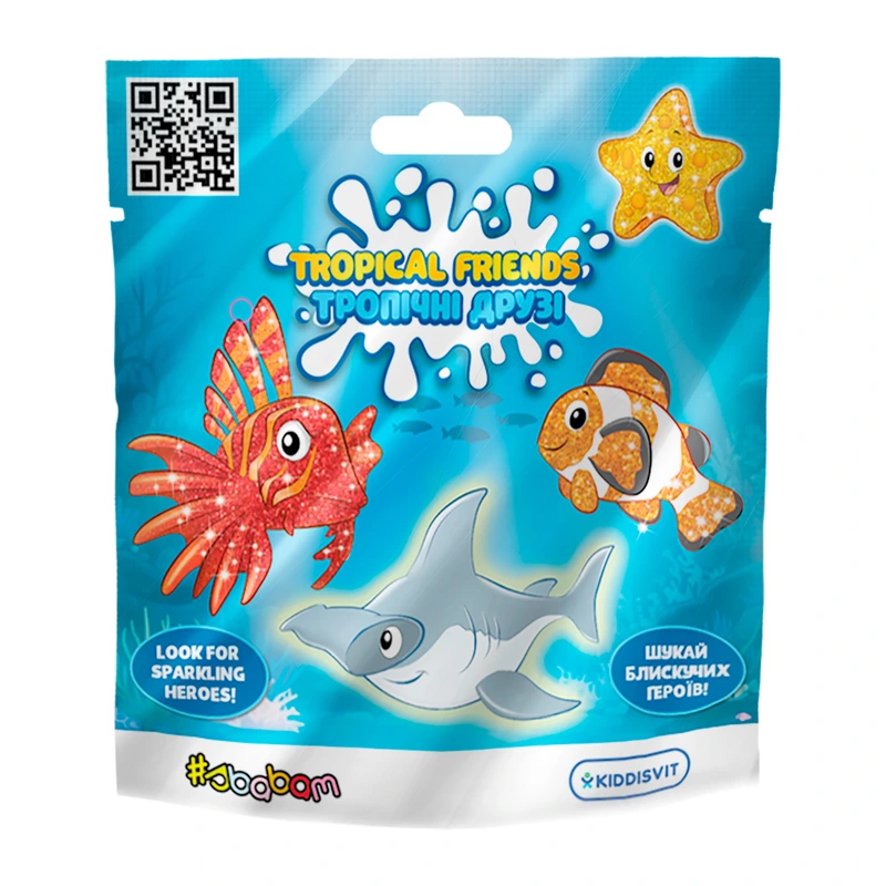 Дисплей стретч-іграшок у вигляді тварини серії "Желейна" – ТРОПІЧНІ ДРУЗІ (8 шт.)