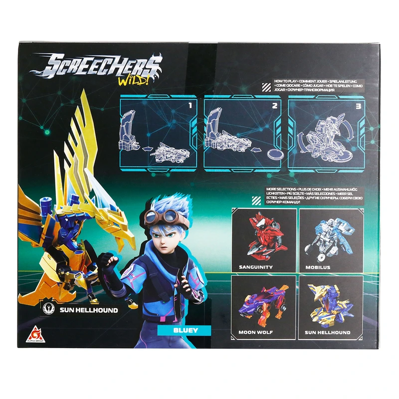Ігровий набір SCREECHERS WILD! S5 L0.5 – САН ХЕЛХАУНД (запускач, машинка-трансформер)