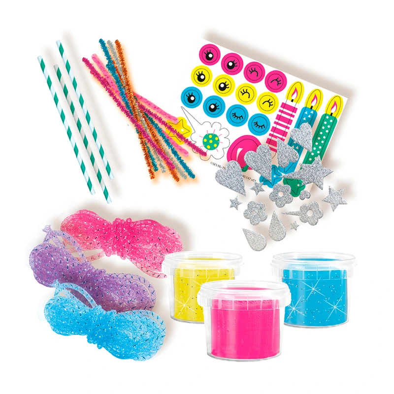 Набір для ліплення – СВІТ СЯЙВА (3 кольори, в пластикових баночках, аксесуари)