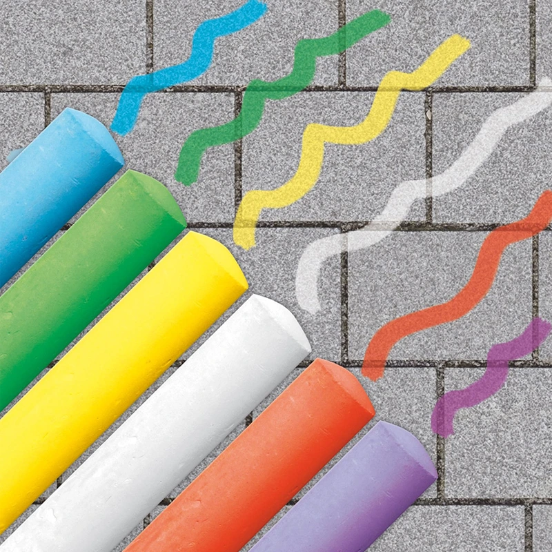 Набір крейд для асфальту- ВЕСЕЛА ПАЛІТРА (6 кольорів)
