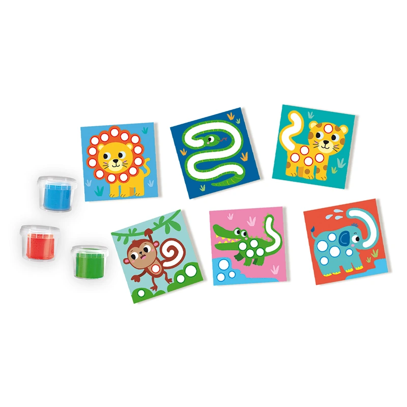 Набір для ліплення серії «My first» – КУМЕДНІ ТВАРИНИ (3 кольори, картки з тваринами)