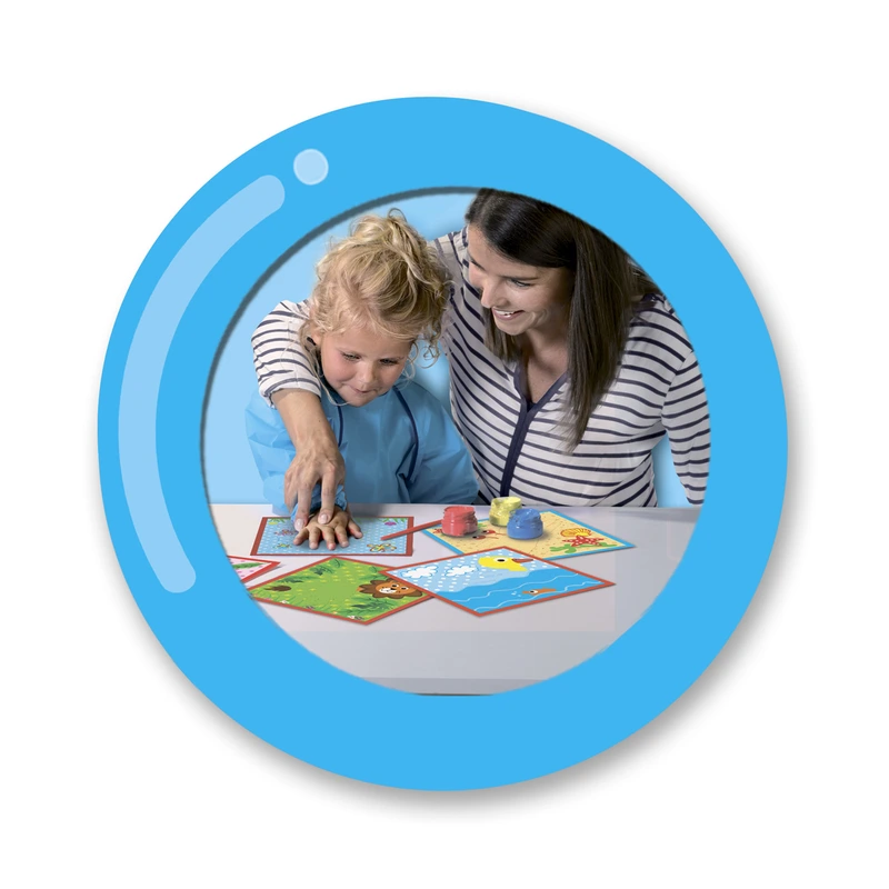 Пальчикові фарби серії "My first" -  ВІДБИТОК (3 кольори у пластикових баночках, малюнки)