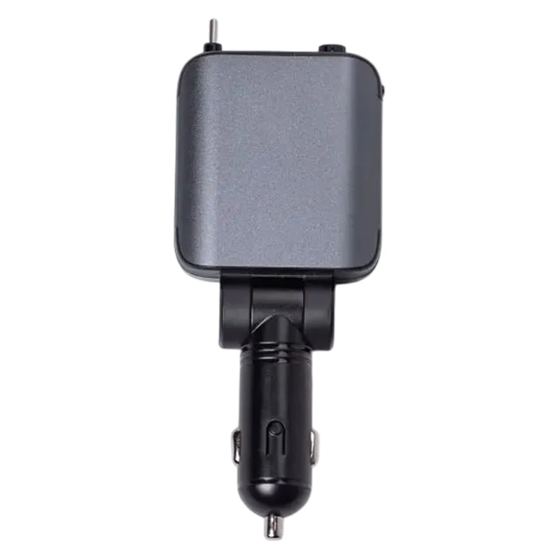 Автомобільний зарядний пристрій LED-проекція, зі швидкою зарядкою та висувним кабелем Type-C HP-E1