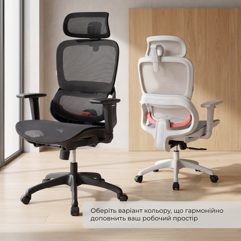 Крісло ергономічне офісне Sihoo B100 Mesh White — фото 16
