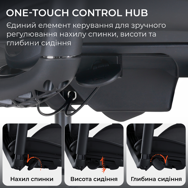 Крісло офісне Sihoo C300 LITE V2 Black — фото 12