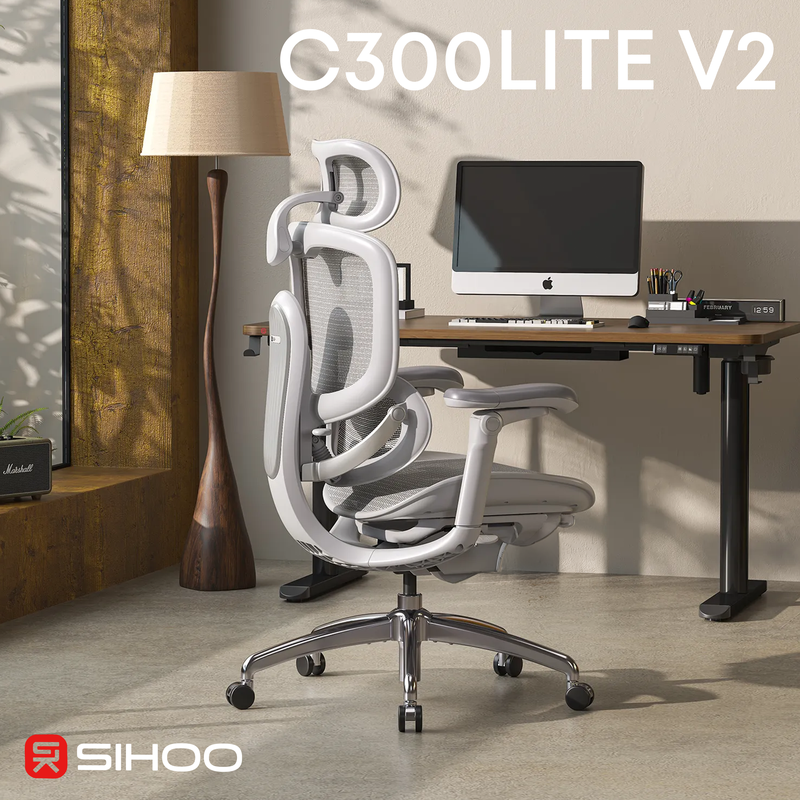 Крісло офісне Sihoo C300 LITE V2 White — фото 6