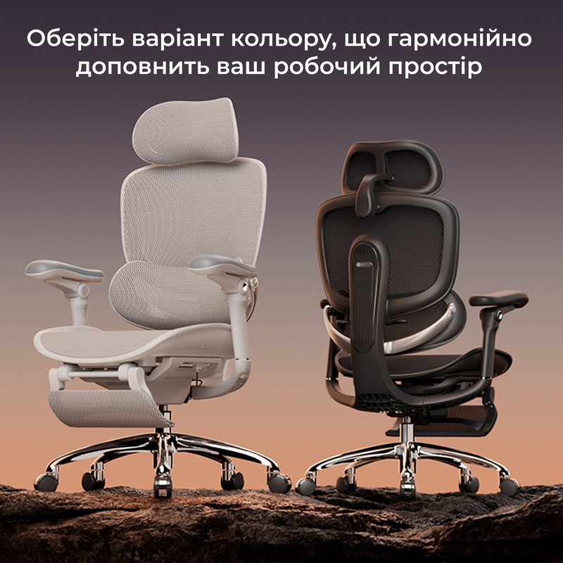 Крісло офісне Sihoo C300 PRO V2 White з підставкою для ніг — фото 18