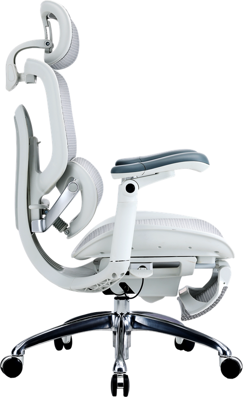 Крісло офісне Sihoo C300 PRO V2 White з підставкою для ніг — фото 4