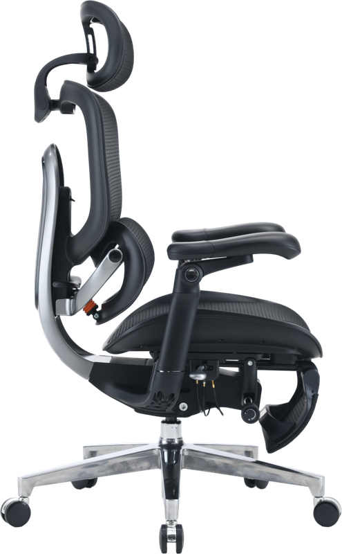 Крісло офісне Sihoo C500 V2 Black з підставкою для ніг — фото 4