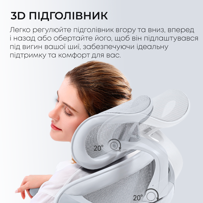 Крісло офісне з підставкою для ніг Sihoo DORO C300L Mesh White with footrest — фото 15