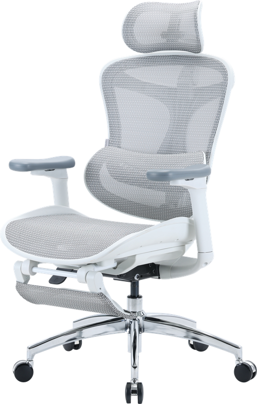 Крісло офісне з підставкою для ніг Sihoo DORO C300L Mesh White with footrest — фото 4