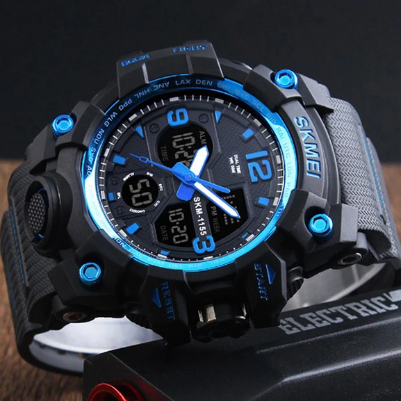 Чоловічий годинник Skmei 1155 Black Blue