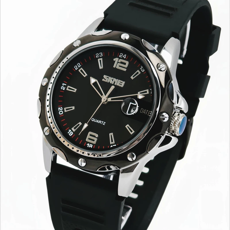 Чоловічий спортивний годинник Skmei Robby Elastic Black, 2 ремінці