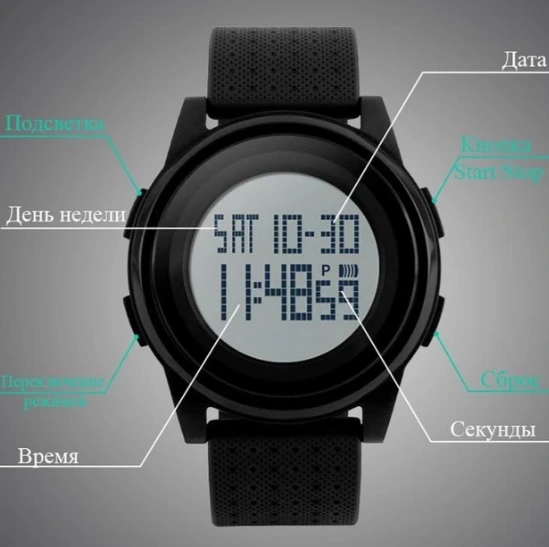 Годинник наручний Skmei 1206BKBK Black