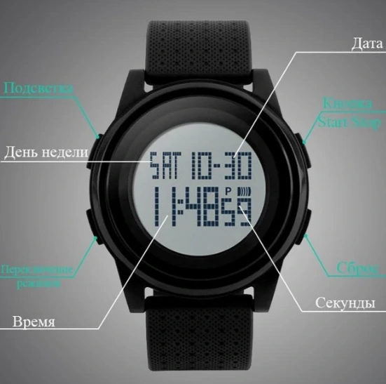 Годинник наручний Skmei 1206BU Blue