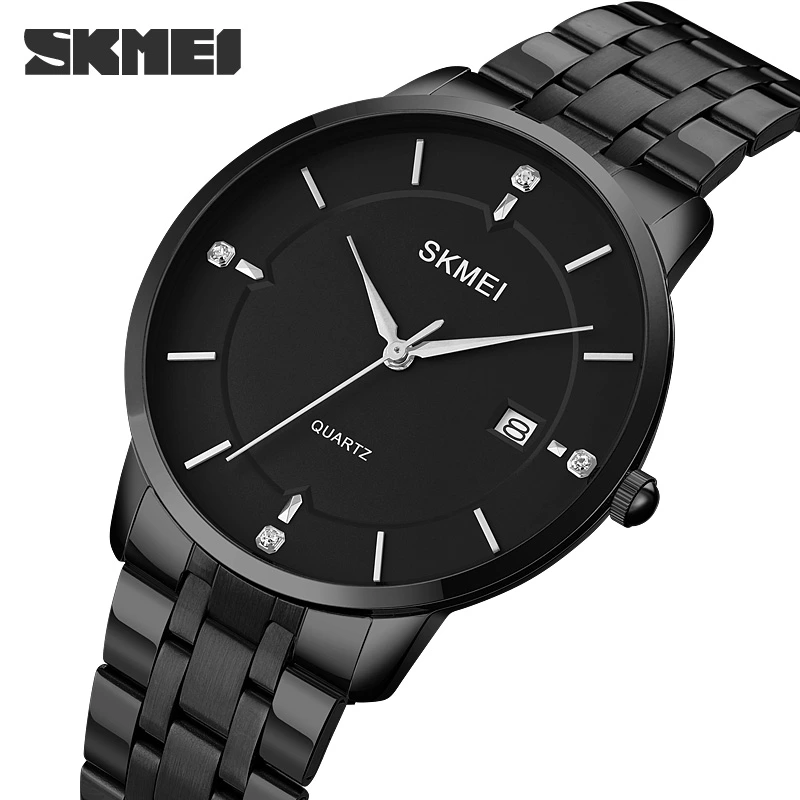 Skmei 1801SBK Black Mesh Band Lady Big Size