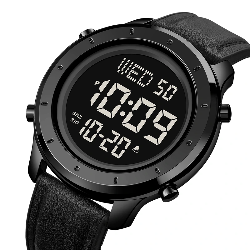 Skmei 1864LBKBK Black-Black Leather