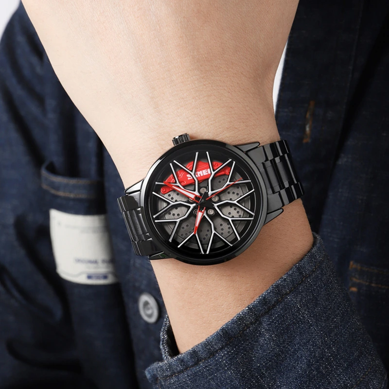 Skmei 1990D Black Red-Silver