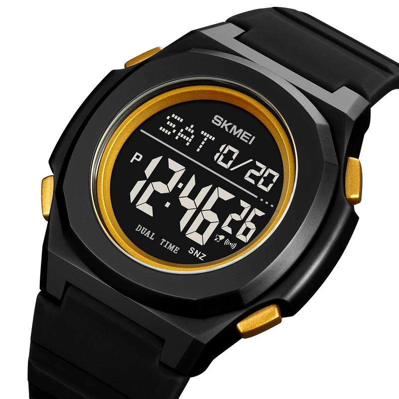 Skmei 2023BKGD-BK Black-Gold Black