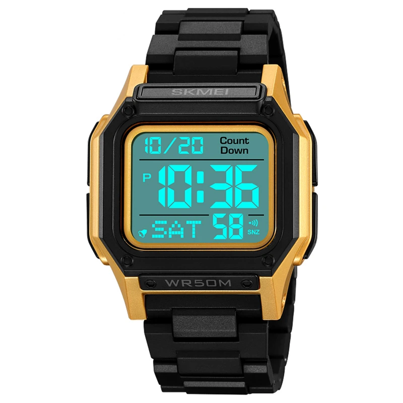 Skmei 2264BKGDWT Black-Gold-White
