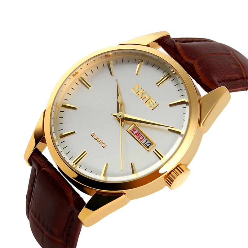Skmei 9073GDWT-B Gold-White men