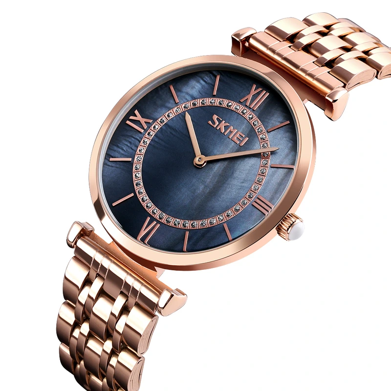 Skmei 9198RGBKH-S Rose Gold-Black Lady