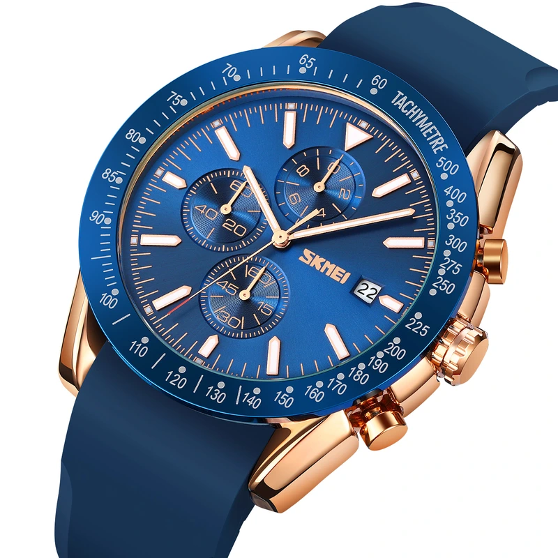 Skmei 9253PRGBU Rose Gold-Blue Sil