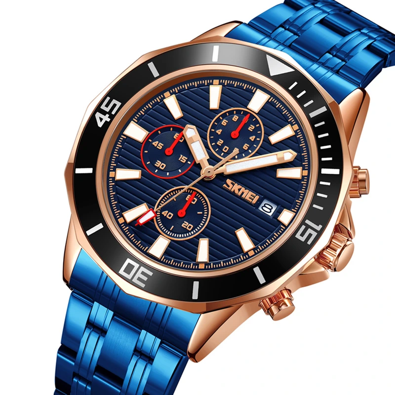Skmei 9335RGBU Rose Gold-Blue