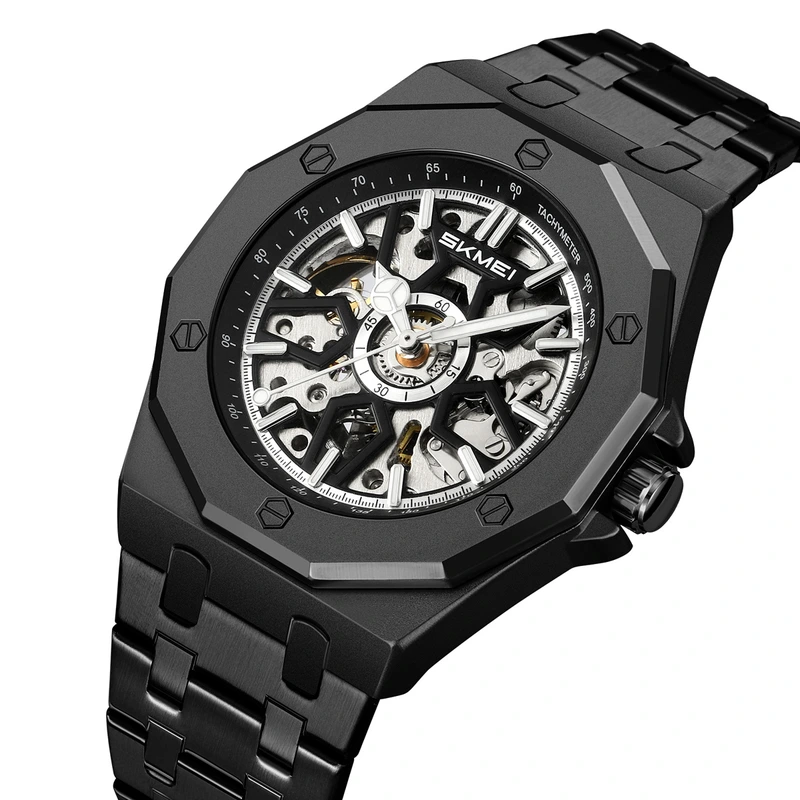 Класичний чоловічий годинник Skmei M036PBK Black Steel