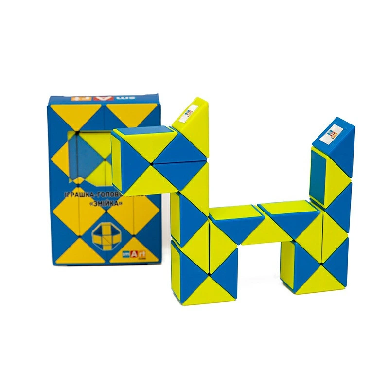 Головоломка Розумний кубик "Змійка синьо-жовта" SCU024 (Smart Cube Twisty Puzzle Snake "Ukraine")