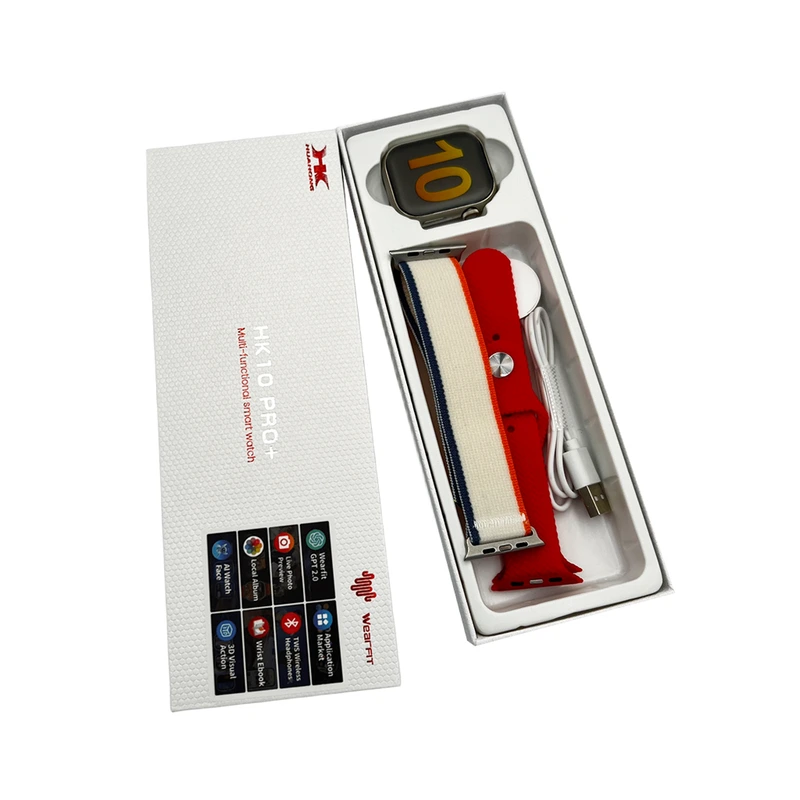 Смарт-годинник HK 10 Pro Plus 46mm. 260 mAh. IP67+Amoled Red