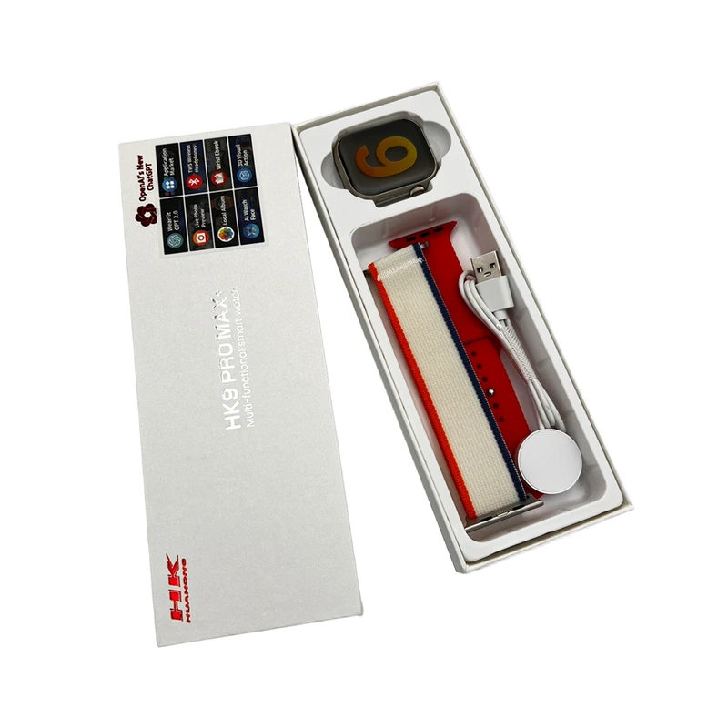 Смарт-годинник HK 9 Pro Max Plus 45mm. 230 mAh. IP67 Amoled Red