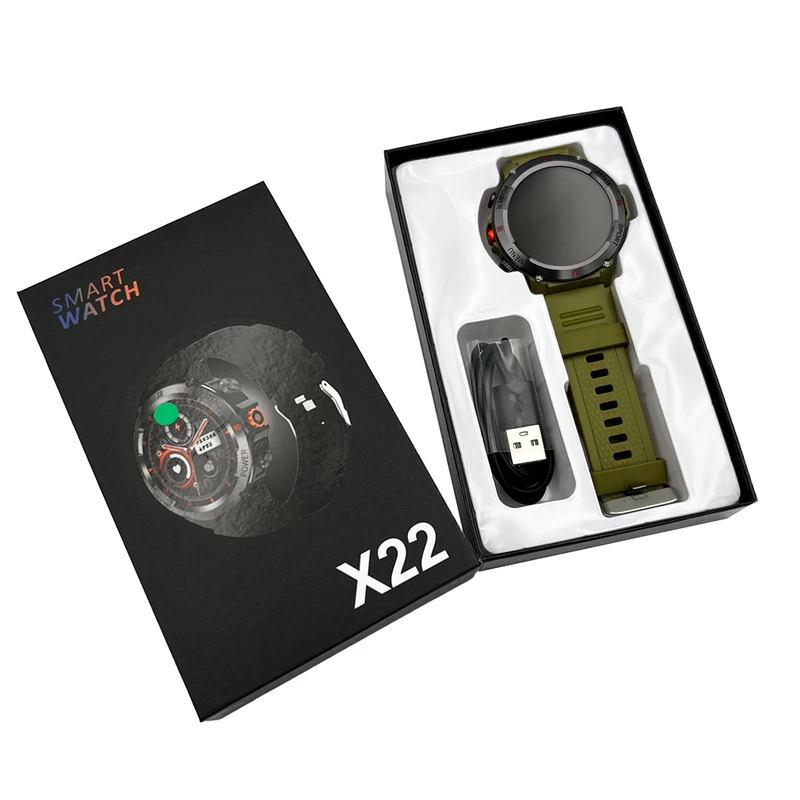 Смарт-годинник IWO X22 38mm. 330 mAh, IP68 Army Green