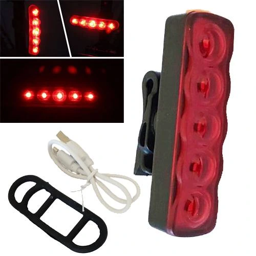 Велоліхтар XFL-101-5LED (red) з акумулятором