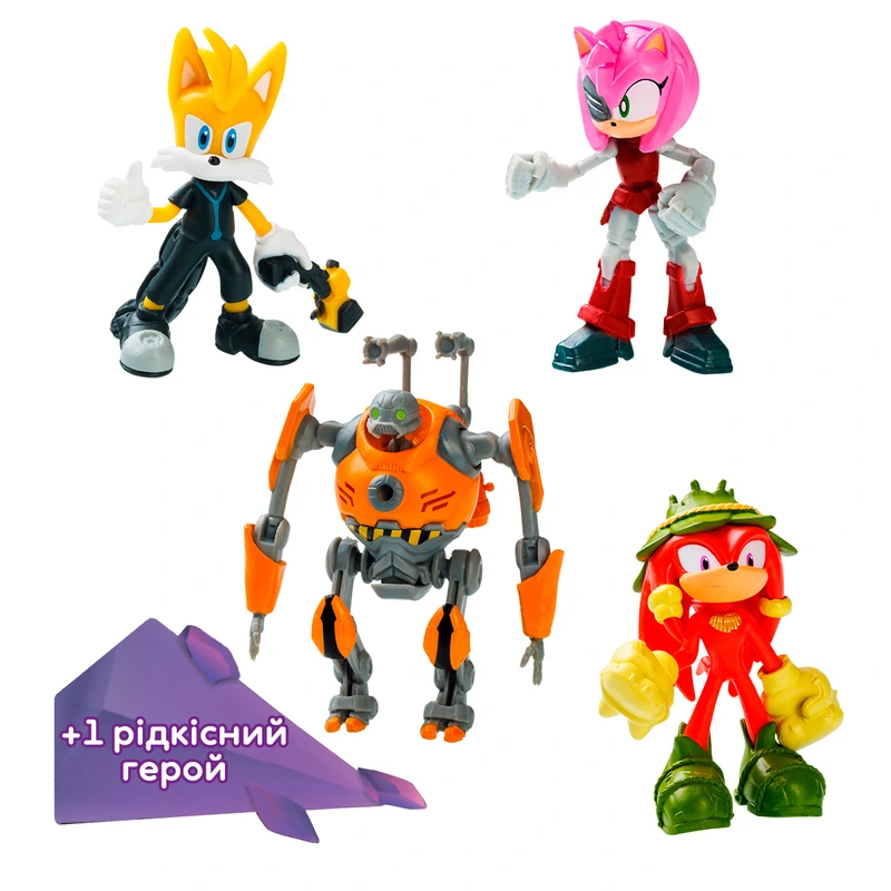 Набір ігрових фігурок SONIC PRIME – ПРИГОДИ ТЕЙЗЛА (5 фiгурок, 6,5 cm)