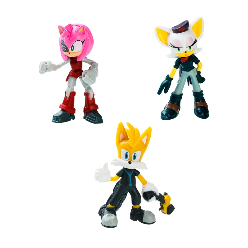 Набір ігрових фігурок SONIC PRIME – РЕБЕЛ РУЖ, ТЕЙЛЗ, РАСТІ РОУЗ (3 фiгурки, 6,5 cm)
