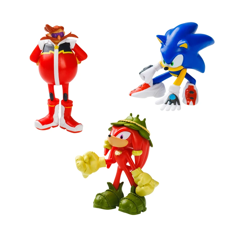 Набір ігрових фігурок SONIC PRIME – СОНІК, НАКЛЗ, ДОКТОР ЕҐМАН (3 фiгурки, 6,5 cm)