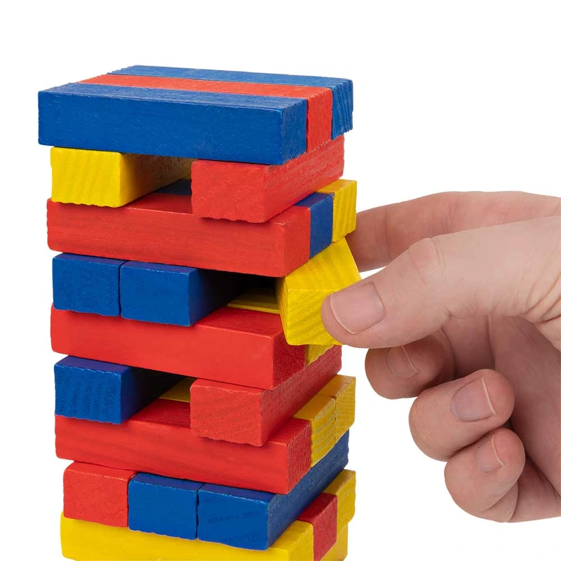 Настільна гра «Дженга з кольоровими брусочками»