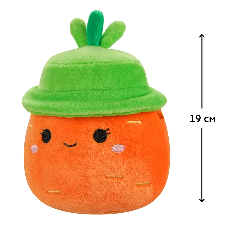 М'яка іграшка SQUISHMALLOWS - МОРКВИНКА КАРОЛІНА В КАПЕЛЮСІ (19 cm)