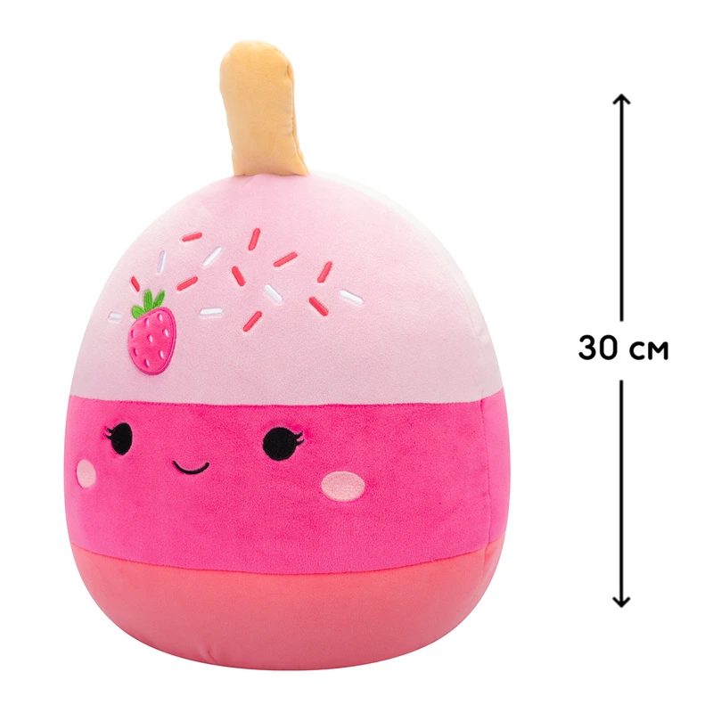 М'яка іграшка SQUISHMALLOWS – ПОЛУНИЧНИЙ КЕЙК-ПОП ПАМА (30 cm)