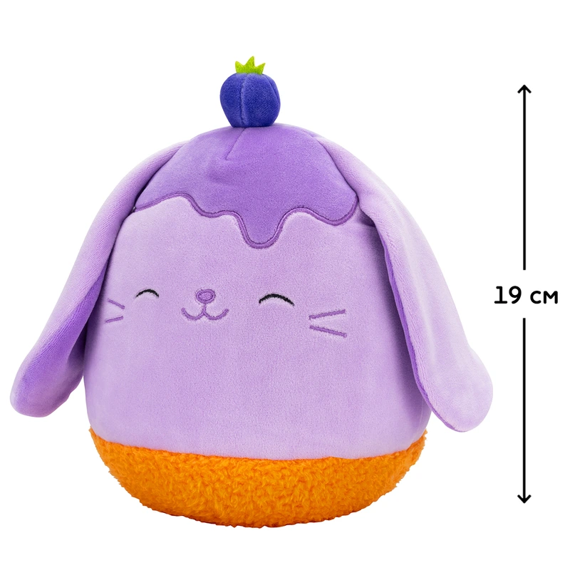 М'яка іграшка SQUISHMALLOWS - ЧОРНИЧНИЙ КРОЛИК (19 cm)