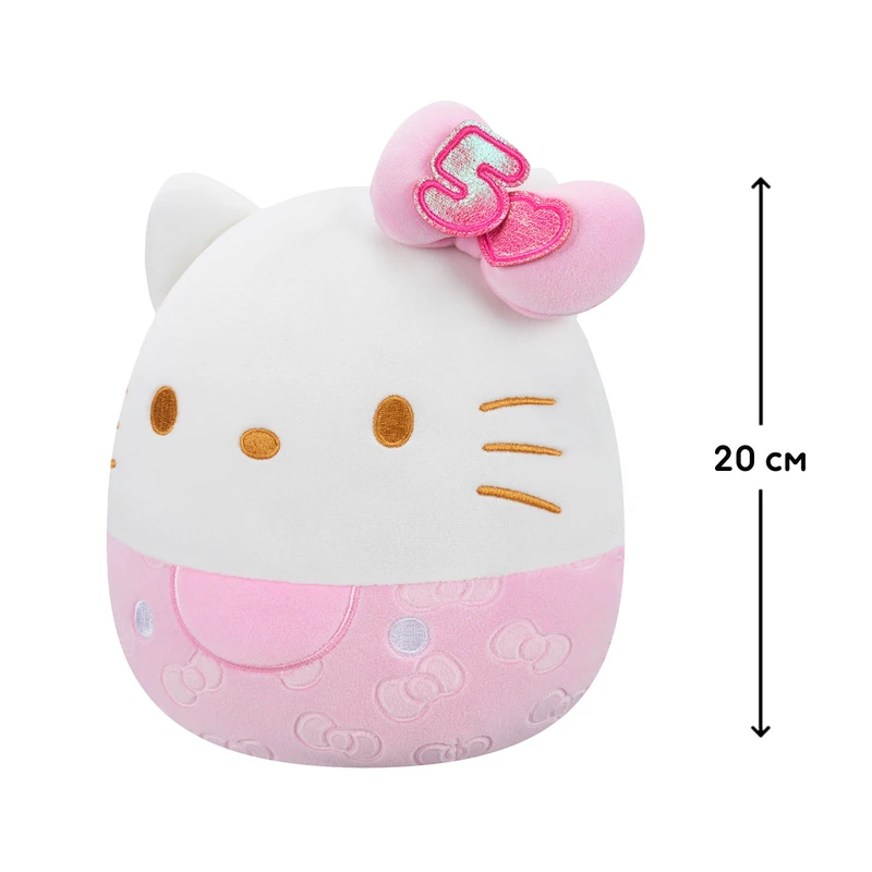 М'яка іграшка SQUISHMALLOWS – ХЕЛОУ КІТТІ У РОЖЕВОМУ (20 cm)