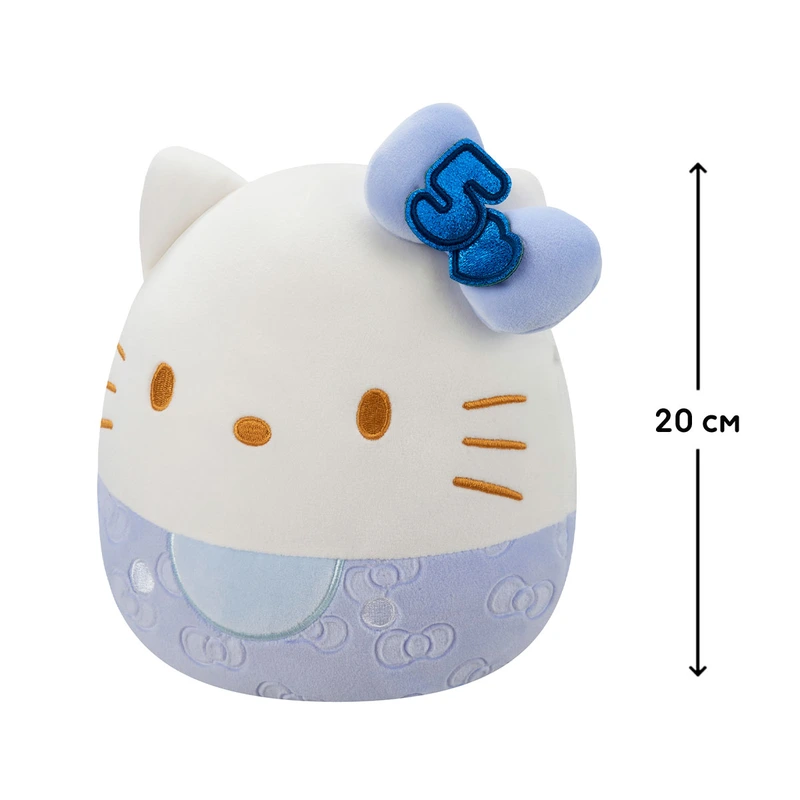 М'яка іграшка SQUISHMALLOWS – ХЕЛОУ КІТТІ У СИНЬОМУ (20 cm)